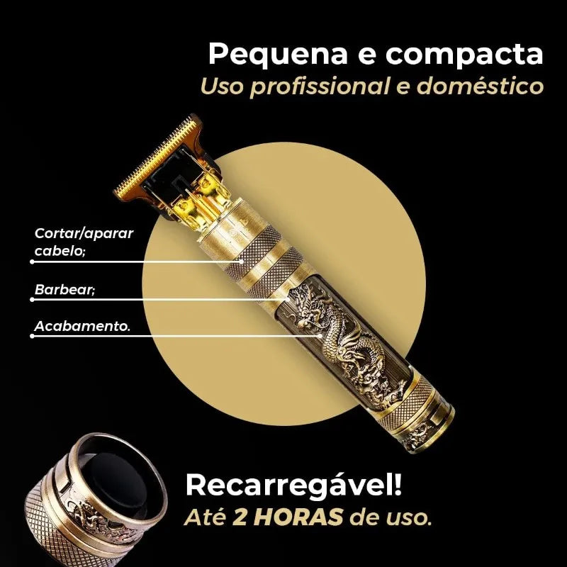 Máquina De Cortar Cabelo e Barba Masculina Profissional Dragão